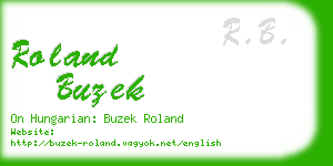 roland buzek business card